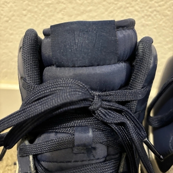 Nike Air Force Blue and White Leather High Top Sneakers Size 8 - Picture 6 of 7